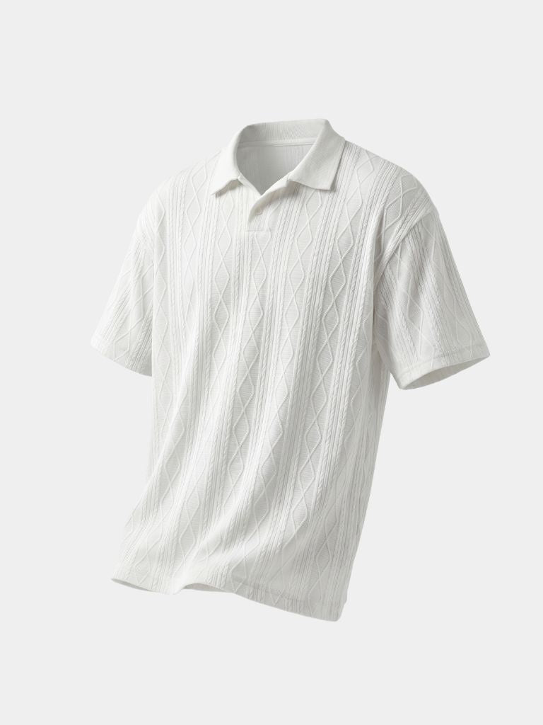 Imperial Diamond Knit Polo Shirt - Cross & Crown