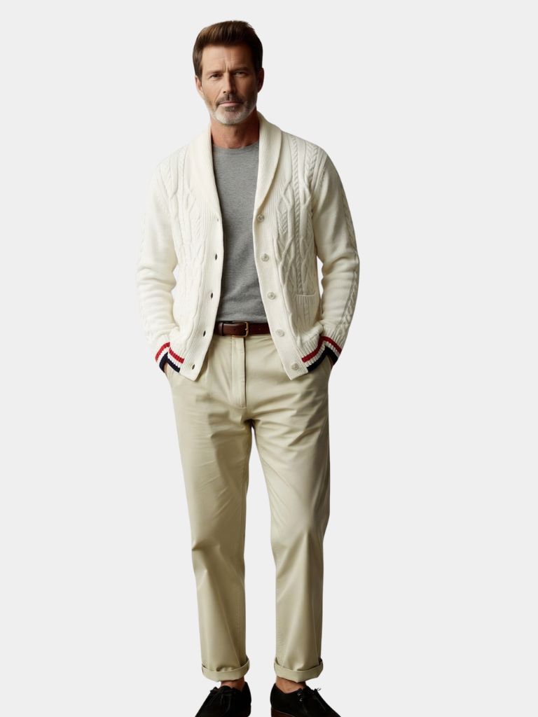 アカデミーショールネックニット - クロス＆クラウン