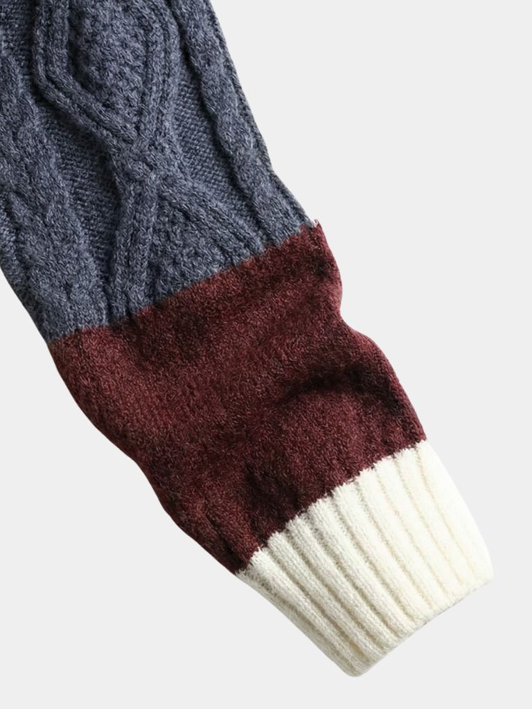 Mosaic Artisan Knit Sweater - Cross & Crown