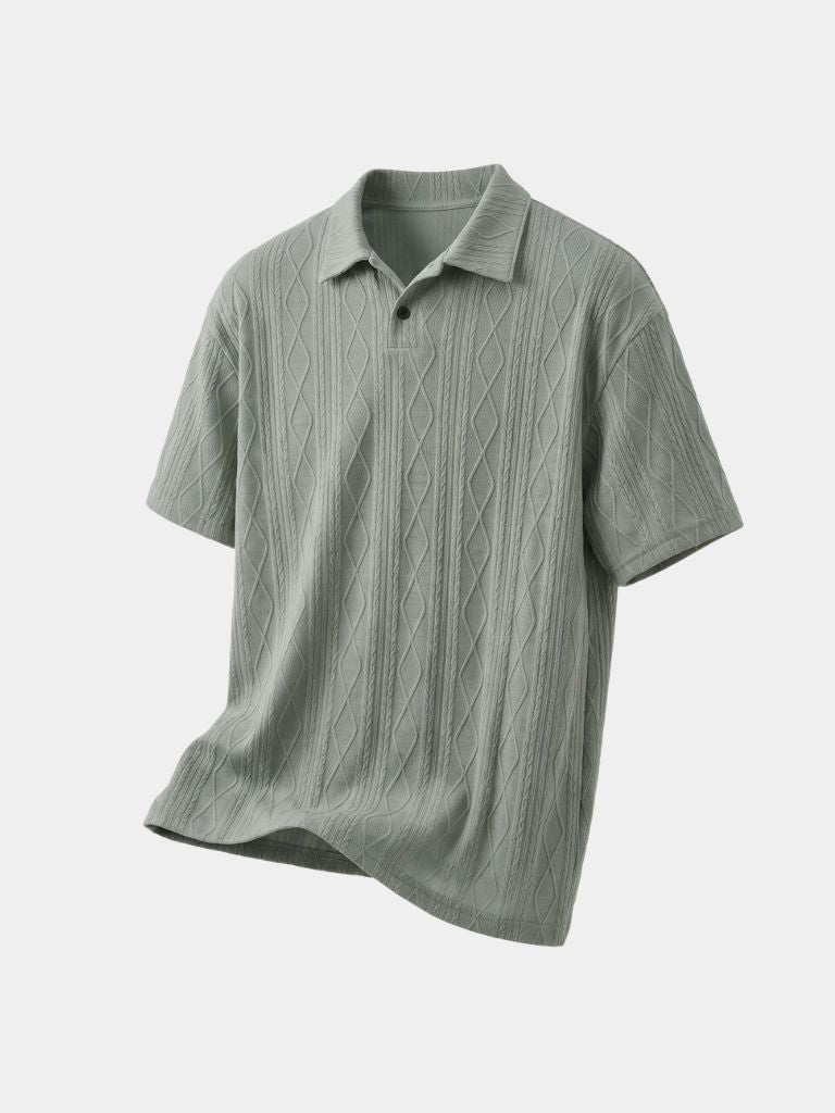 Imperial Diamond Knit Polo Shirt - Cross & Crown