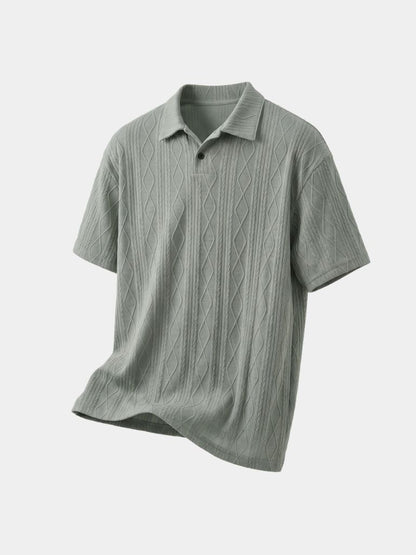 Imperial Diamond Knit Polo Shirt - Cross & Crown