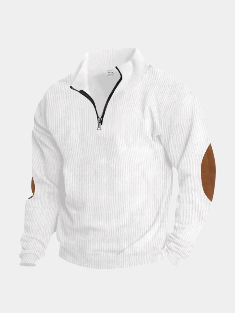 High Collar Quarter Zip Corduroy Pullover - Cross & Crown