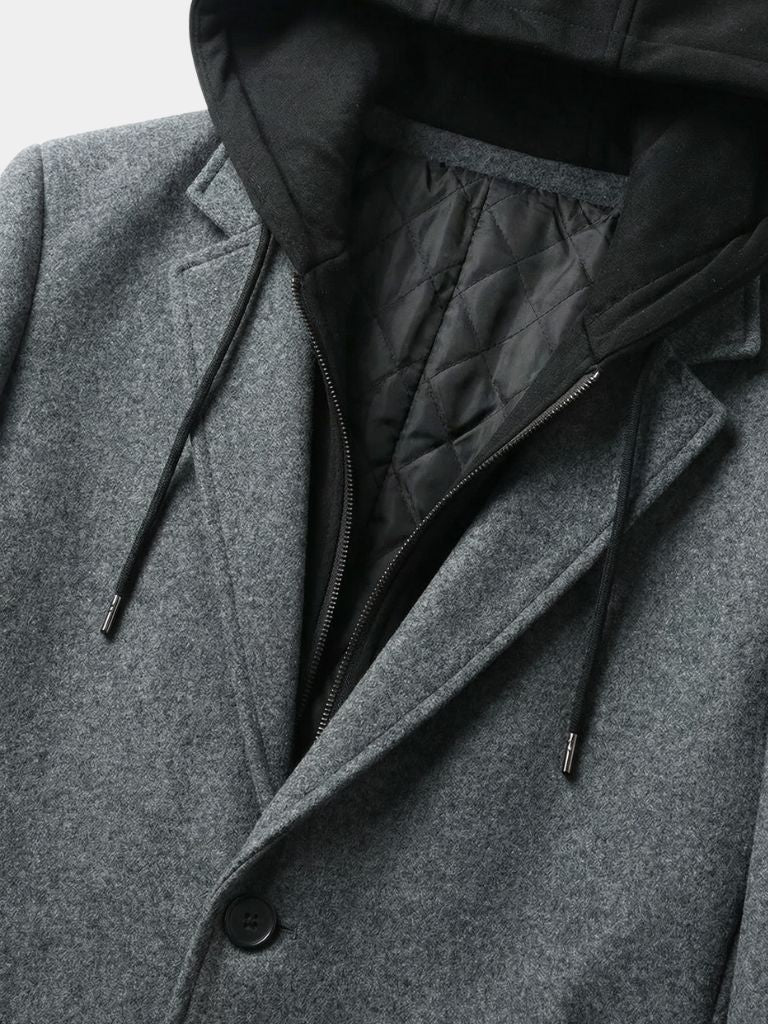 Metropolitan Hooded Overcoat - Cross & Crown