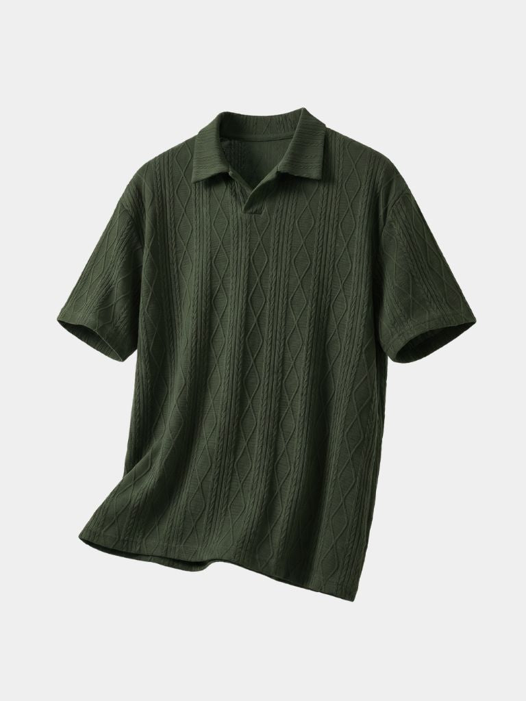 Imperial Diamond Knit Polo Shirt - Cross & Crown