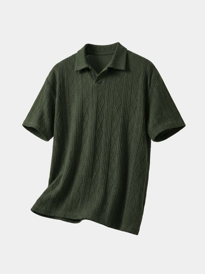 Imperial Diamond Knit Polo Shirt - Cross & Crown