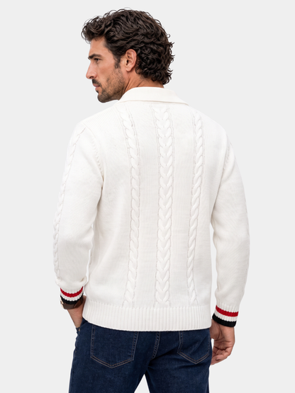 Academy Shawl-Neck Knit - Cross & Crown