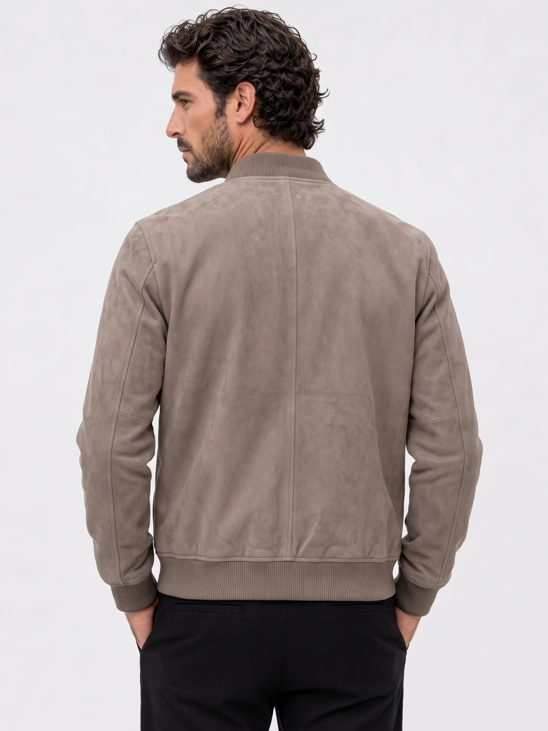 Jaqueta bomber de camurça Ashwood – Cross & Crown