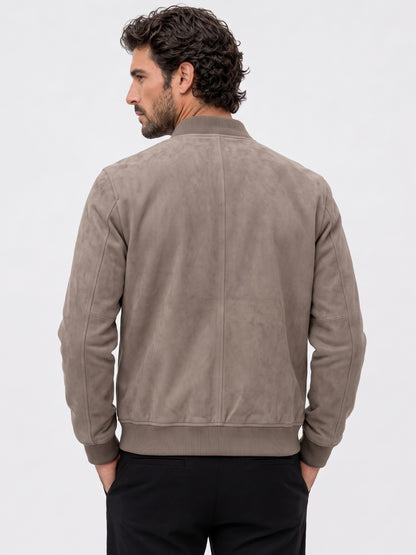 Jaqueta bomber de camurça Ashwood – Cross & Crown
