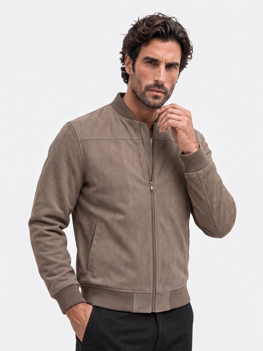 Jaqueta bomber de camurça Ashwood – Cross & Crown