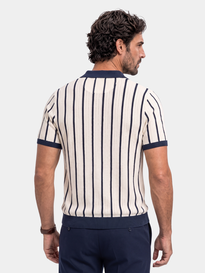 Atlantic Frame Knit Polo – Cross & Crown