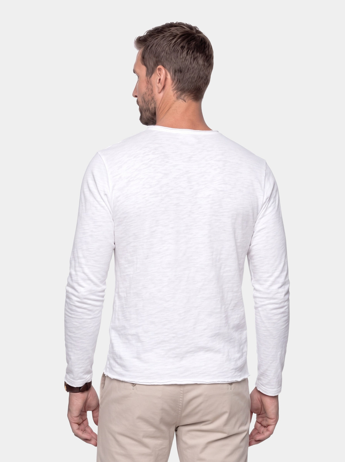 Essential Vintage Cotton Long Sleeve Tee - Cross & Crown - back