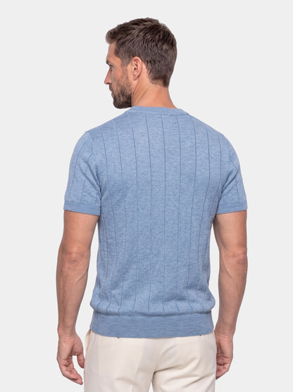 Garrison Texture Crew Top T-Shirt - Cross & Crown - back