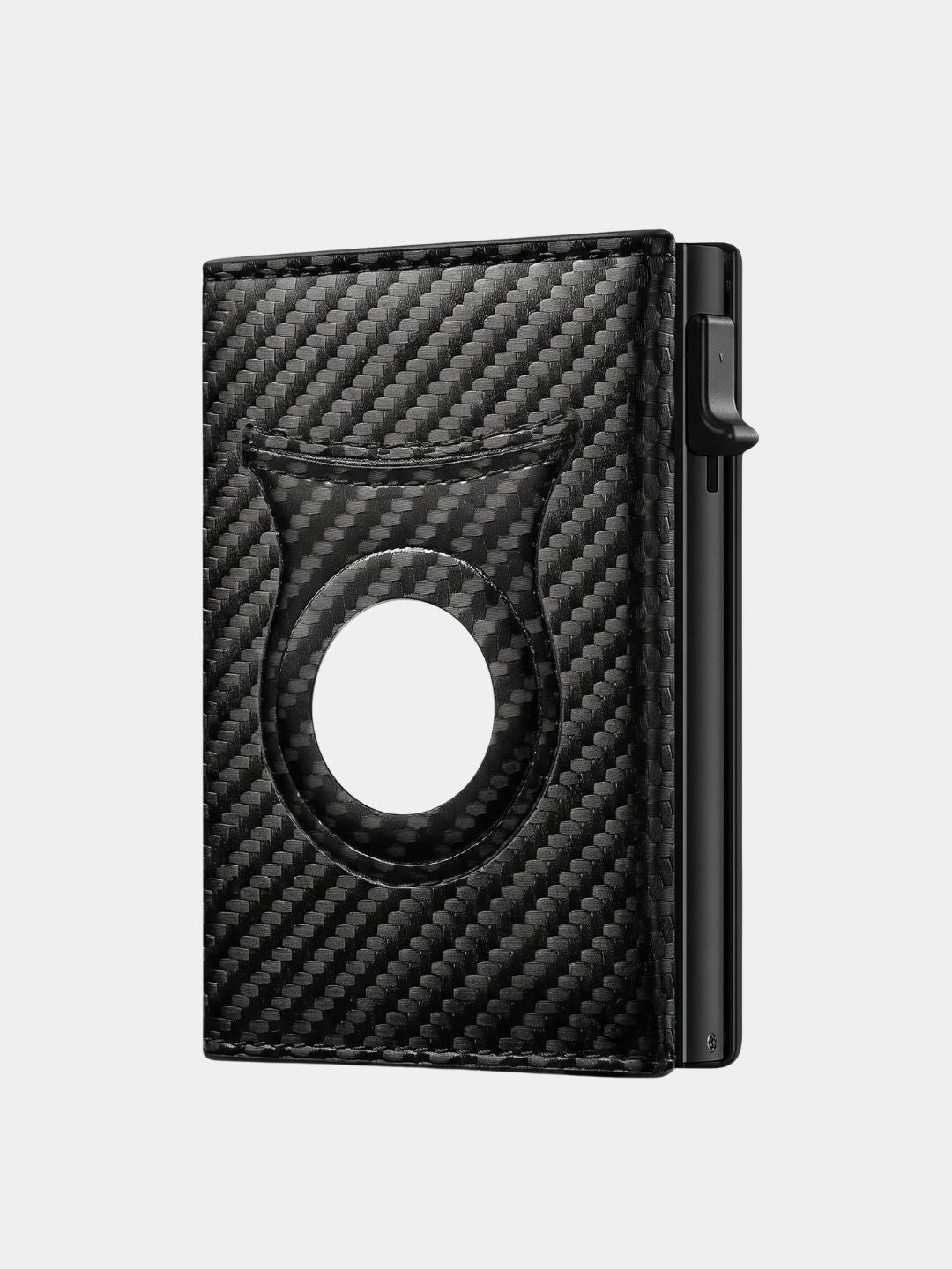 Carbon Fiber Wallet with Air Tag Holder RFID Blocking - Cross & Crown