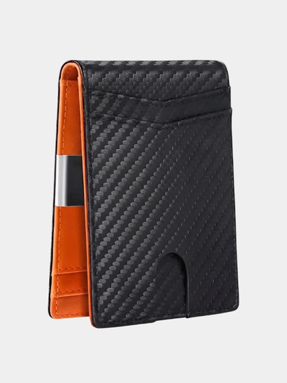 Carbon Fiber Anti RFID Minimalist Wallet - Cross & Crown