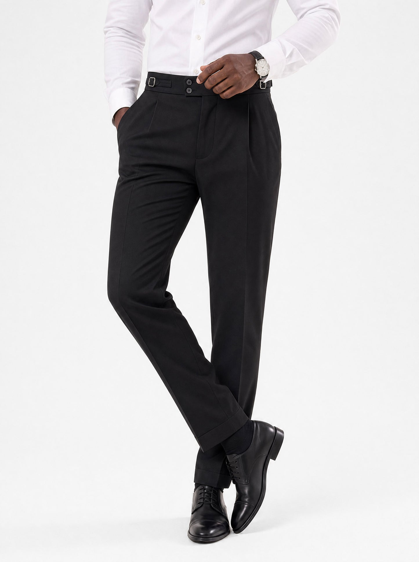 Pantalones clásicos elásticos Italy con lengüetas laterales - Cross & Crown