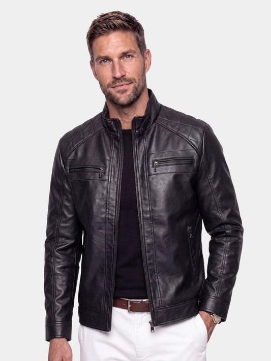 Vulcan Diamond Leather Jacket – Cross & Crown