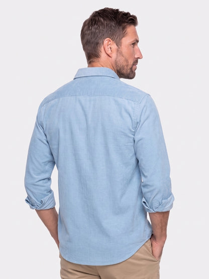 Corduroy Classic Blue Shirt - Cross & Crown