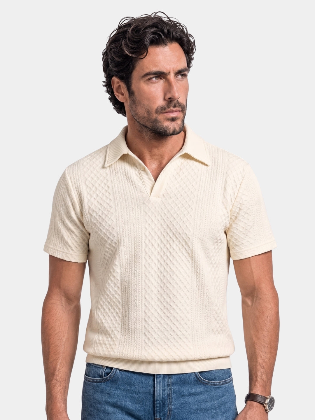 Diamond Lattice Resort Polo - Cross & Crown
