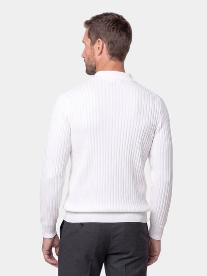 Elegant Quarter Zip Long Sleeve Polo - Cross & Crown