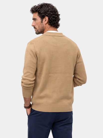 Back view of the camel cashmere overshirt jacket