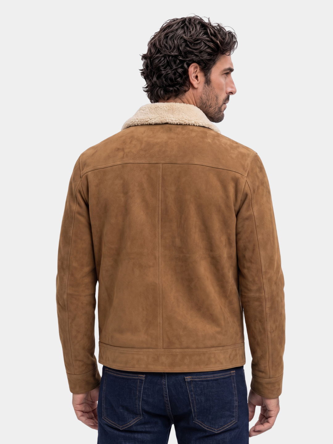 Essential Fleece Suede Jacket - Cross & Crown