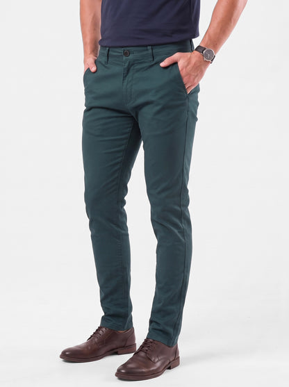 Pantalones esenciales rectos de corte slim - Cross & Crown