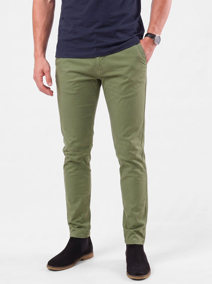 Pantalones esenciales rectos de corte slim - Cross & Crown