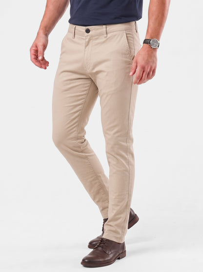 Pantalones esenciales rectos de corte slim - Cross & Crown