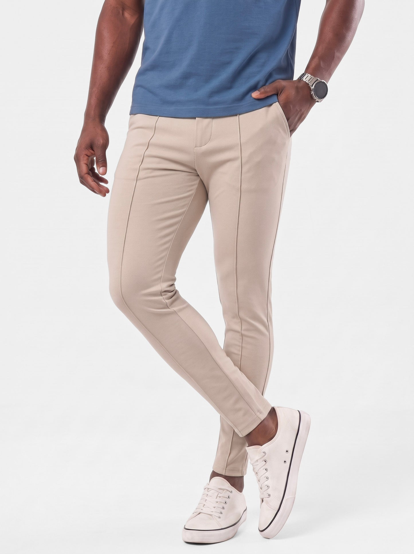 Pantalones pitillo elásticos esenciales - Cross & Crown