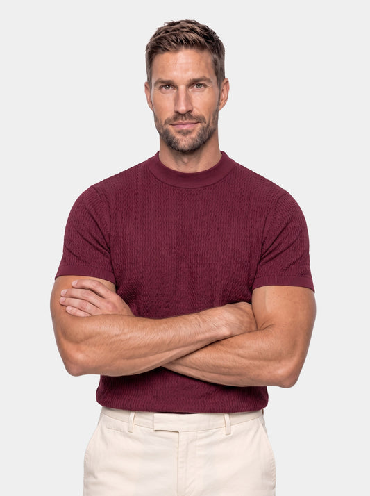 Casual Knit T-Shirt - Cross & Crown - front