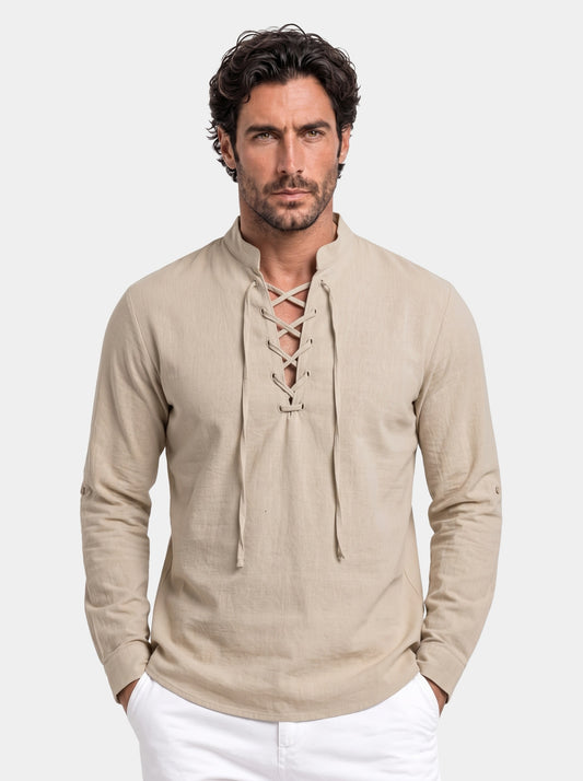 Casual Blouse Long Sleeve T-Shirt - Cross & Crown - front