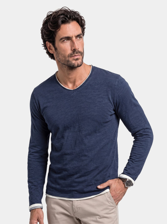 Modern Mariner Long Sleeve Shirt - Cross & Crown - front