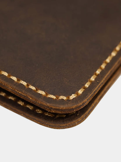 Handmade Vintage Leather Wallet - Cross & Crown