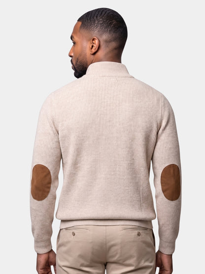 High Collar Quarter Zip Corduroy Pullover - Cross & Crown