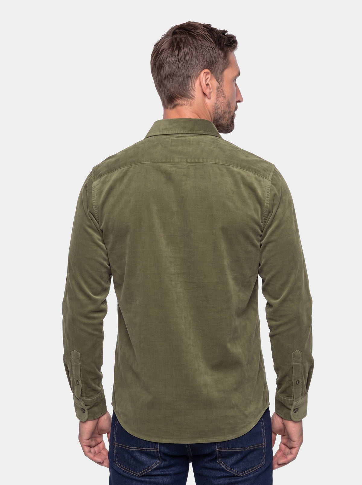 Casual Business Corduroy Shirt - Cross & Crown - back