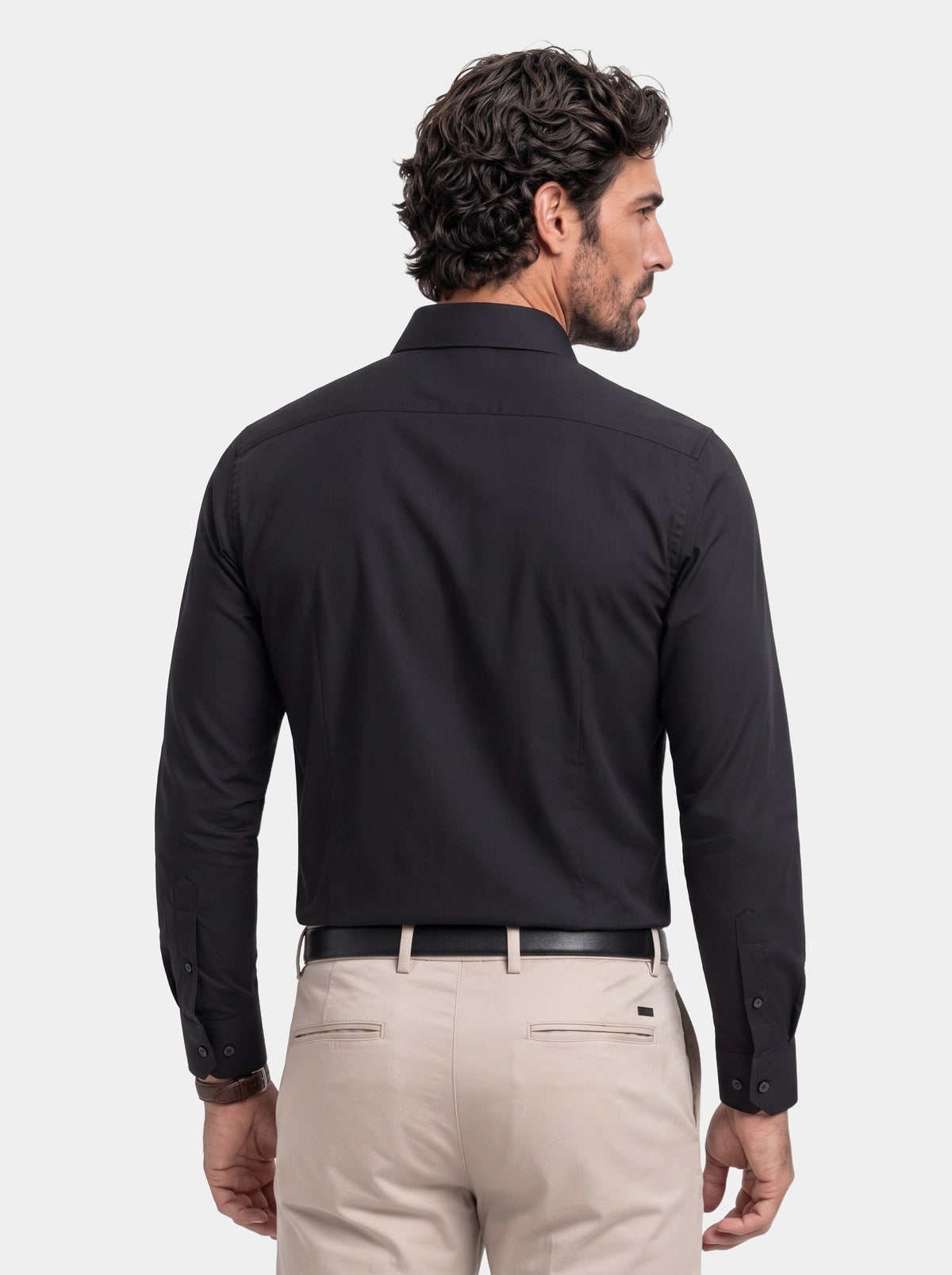 Elegant Spearpoint Collar Shirt - Cross & Crown - back