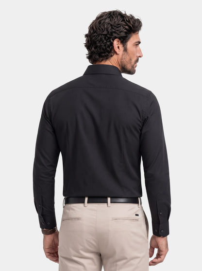 Elegant Spearpoint Collar Shirt - Cross & Crown - back