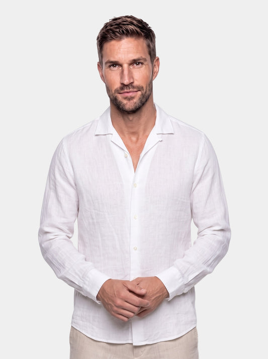 Linen Reverie Summer Shirt - Cross & Crown - front