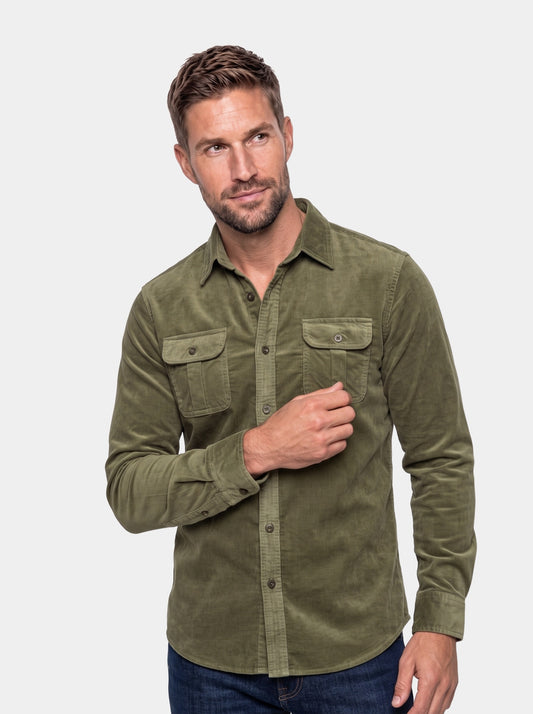 Casual Business Corduroy Shirt - Cross & Crown - front