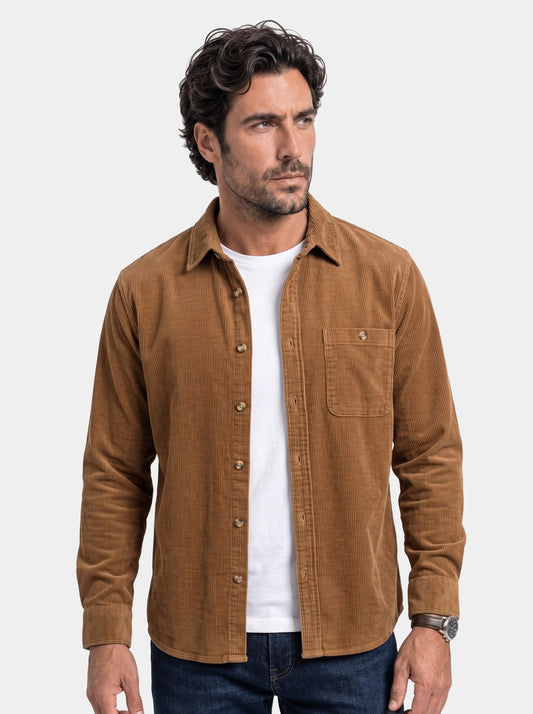 Casual Corduroy Shirt - Cross & Crown - front