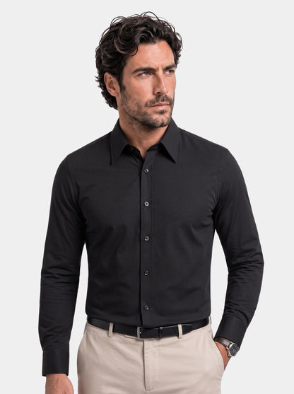 Elegant Spearpoint Collar Shirt - Cross & Crown - front