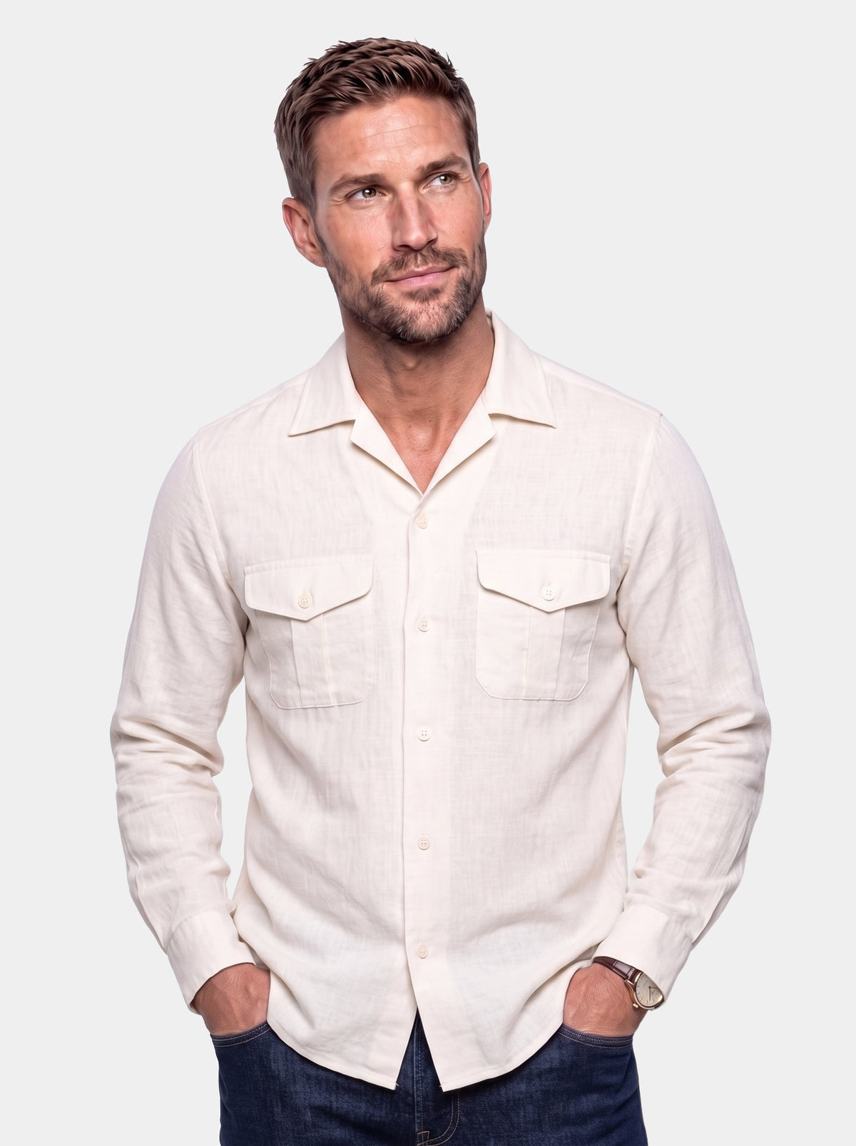 Old Money Long Sleeve Shirt - Cross & Crown - front