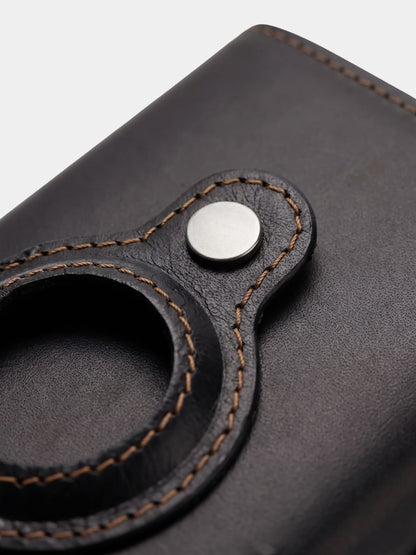 Leather Magnet Wallet Anti-Scam - Cross & Crown