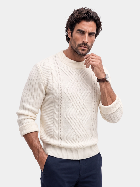 Pull minimaliste texturé - Cross & Crown
