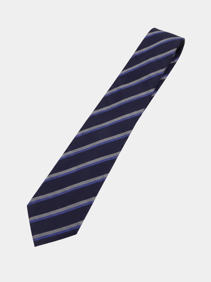 Navy Ledger Tie – Cross & Crown