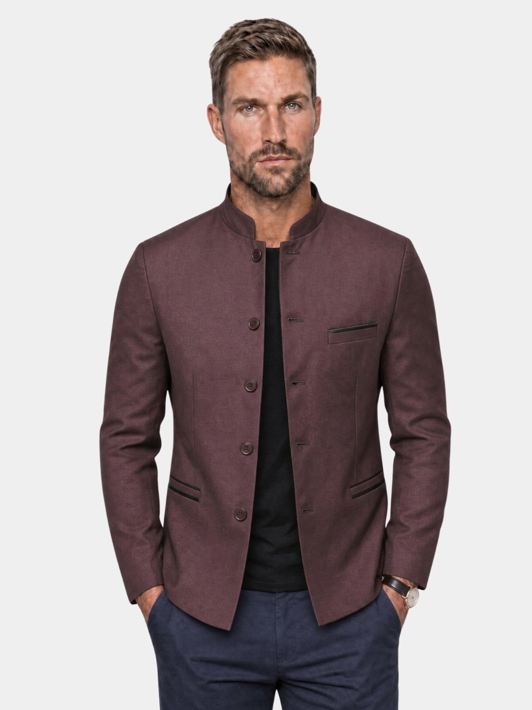 Elegant Collar Jacket - Cross & Crown