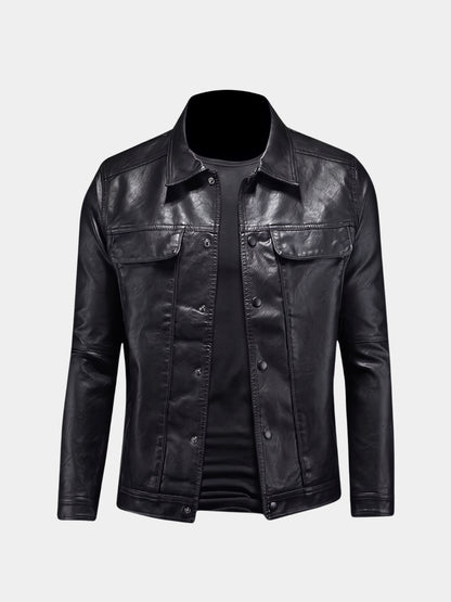 Jaqueta de couro Bronze Rebel – Cross & Crown