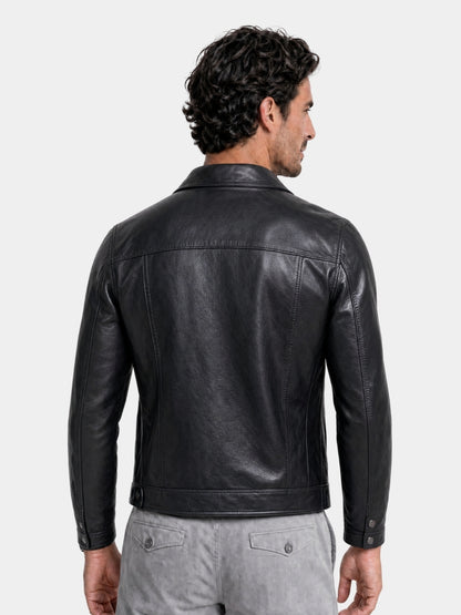 Jaqueta de couro Bronze Rebel – Cross & Crown
