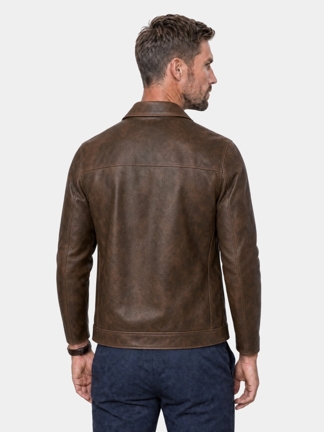Jaqueta de couro Regent Estate - Cross & Crown
