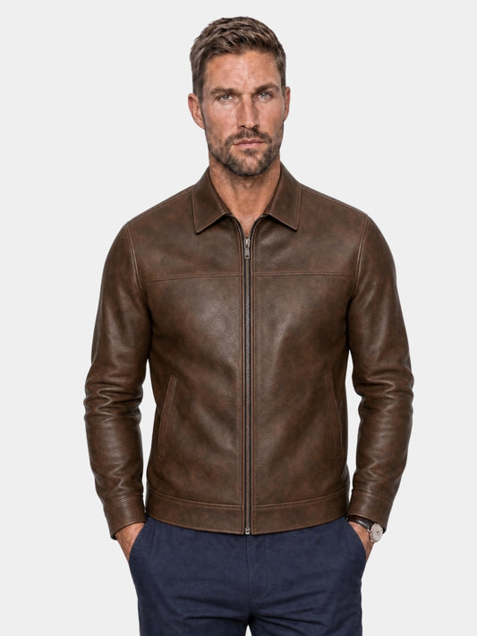 Jaqueta de couro Regent Estate - Cross & Crown